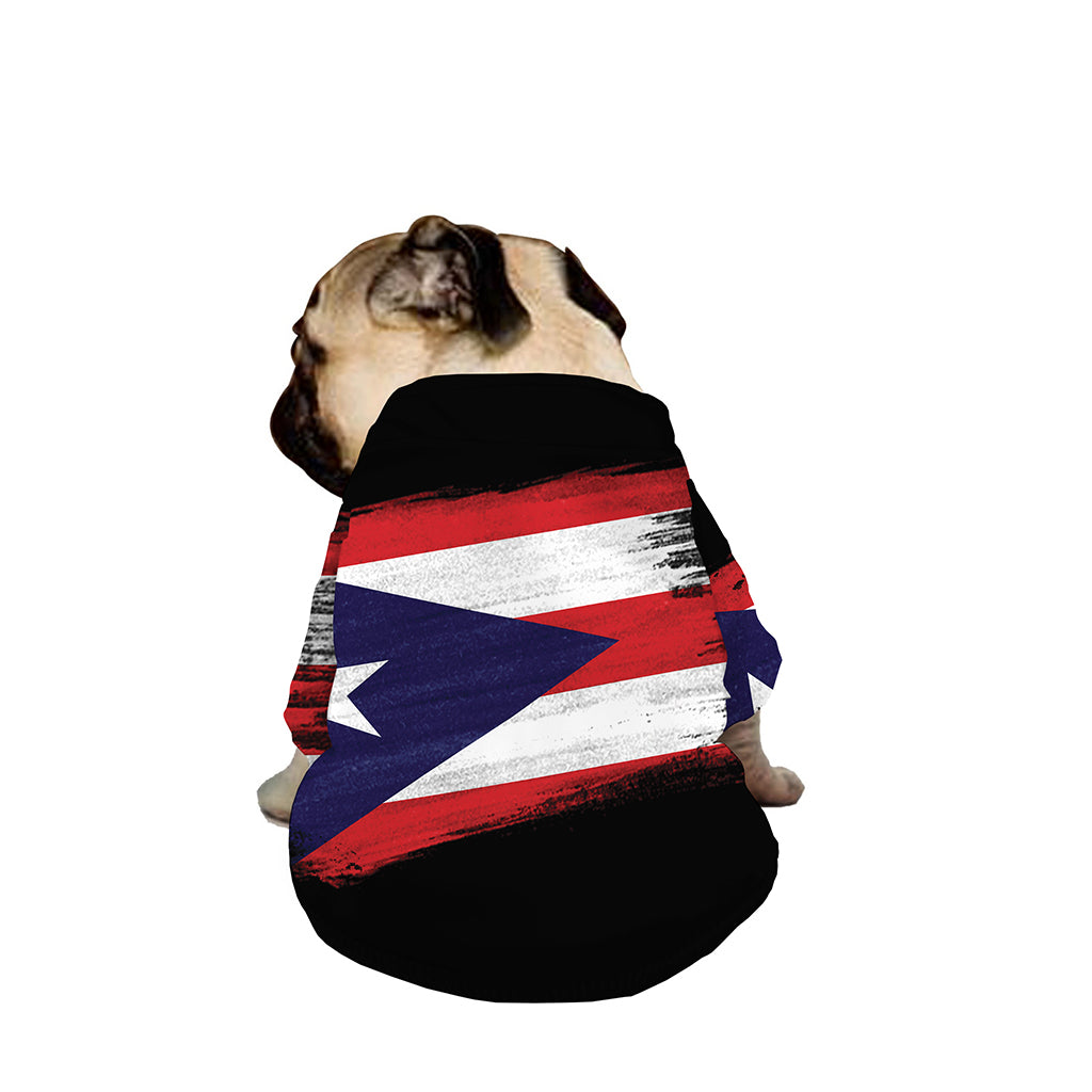 Flag Of Puerto Rico Print Dog Zip Up Jacket
