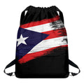 Flag Of Puerto Rico Print Drawstring Backpack