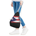Flag Of Puerto Rico Print Drawstring Bag