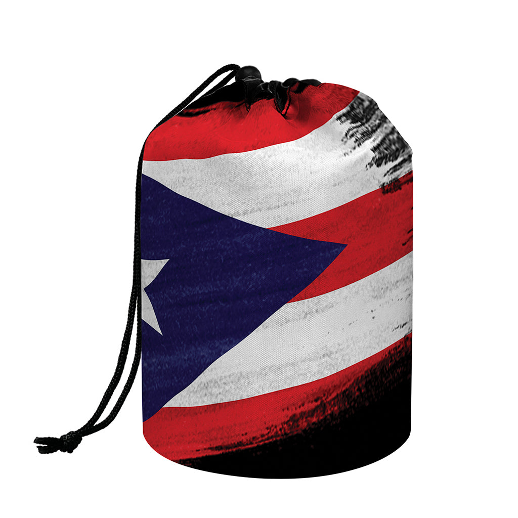 Flag Of Puerto Rico Print Drawstring Makeup Bag