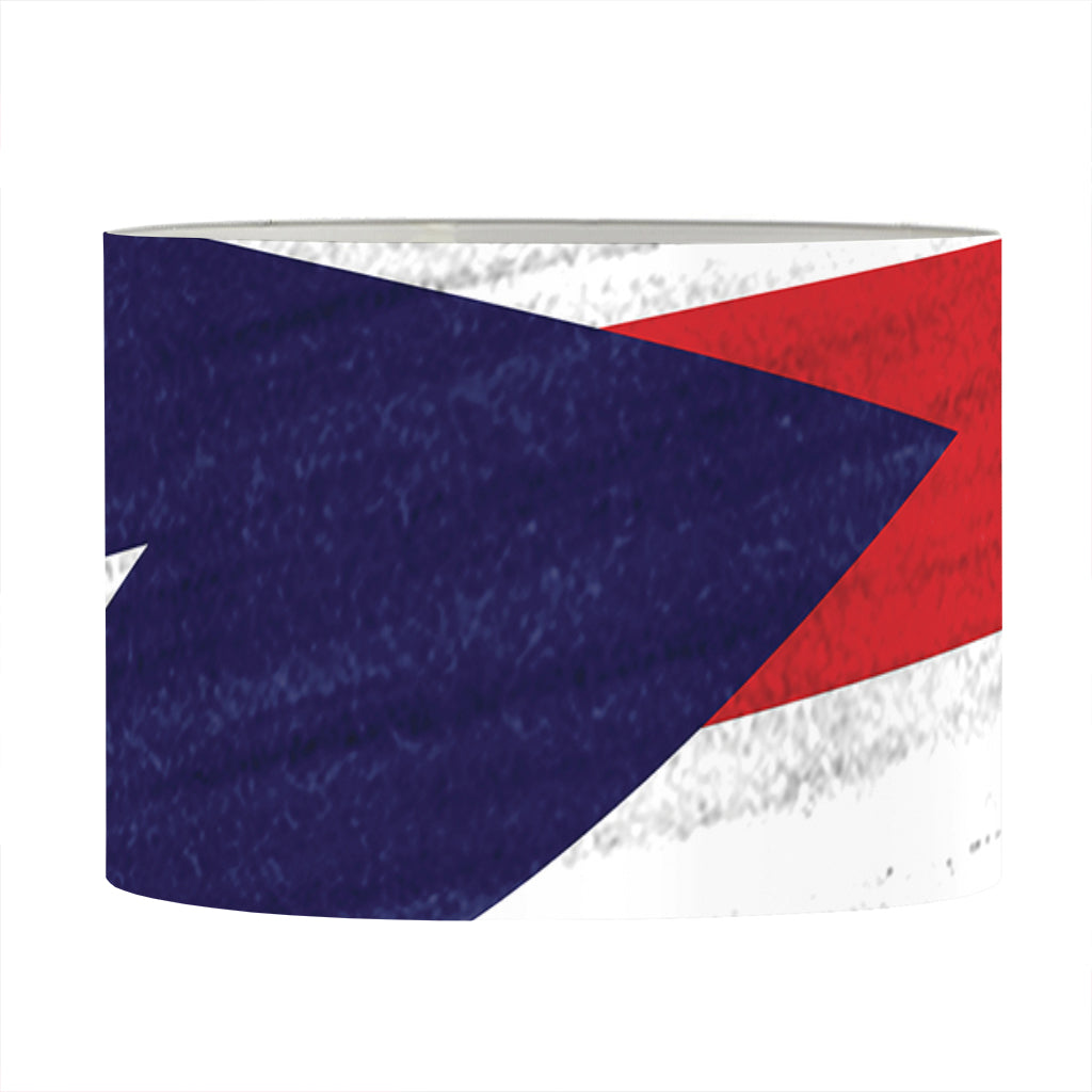 Flag Of Puerto Rico Print Drum Lamp Shade