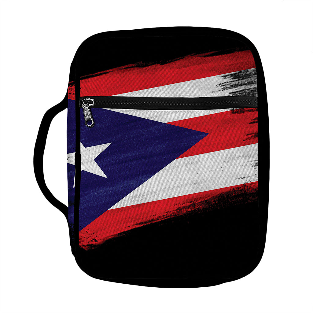 Flag Of Puerto Rico Print Front Pocket Bible Bag