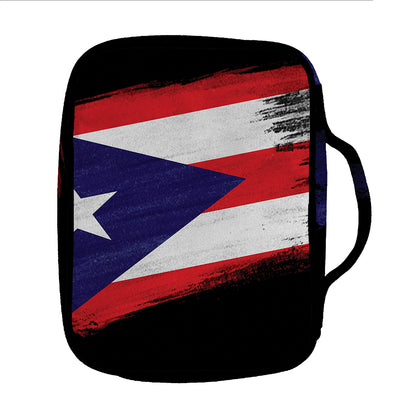 Flag Of Puerto Rico Print Front Pocket Bible Bag
