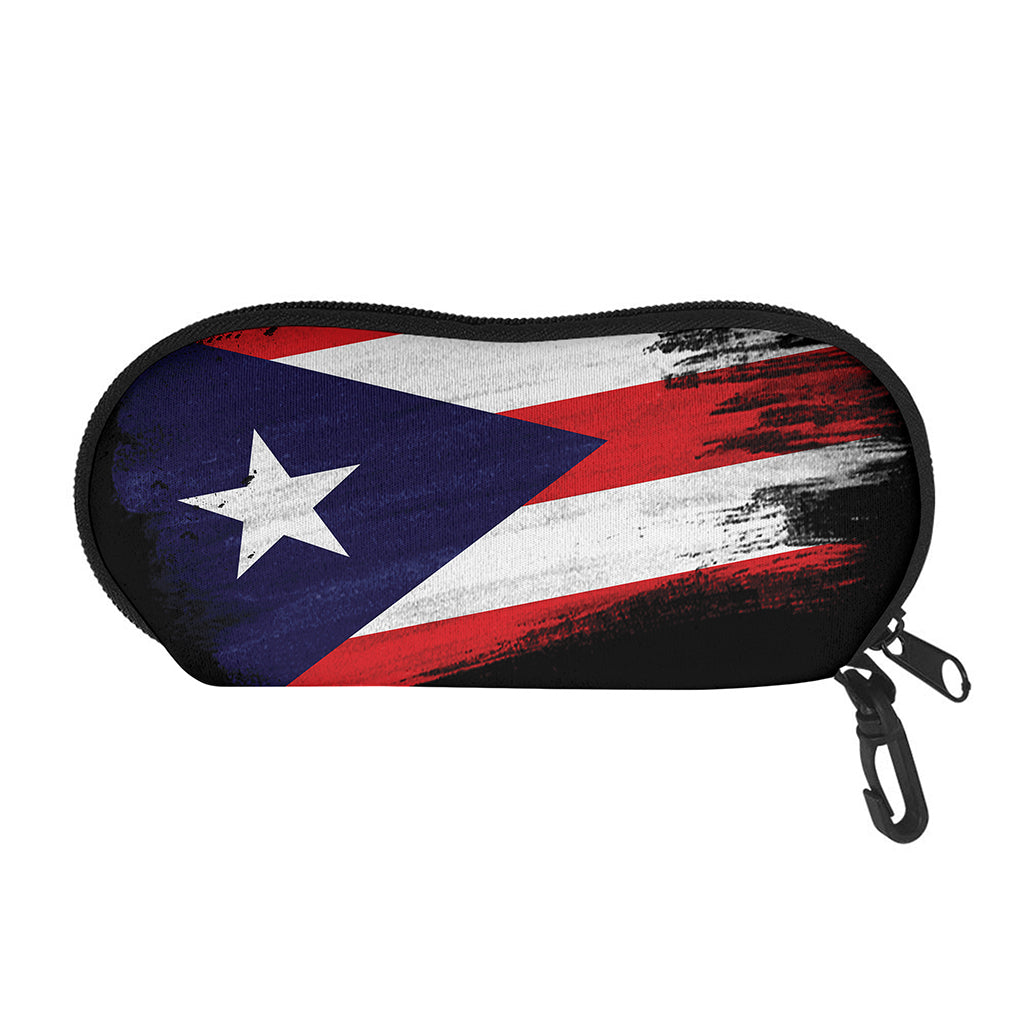 Flag Of Puerto Rico Print Glasses Case