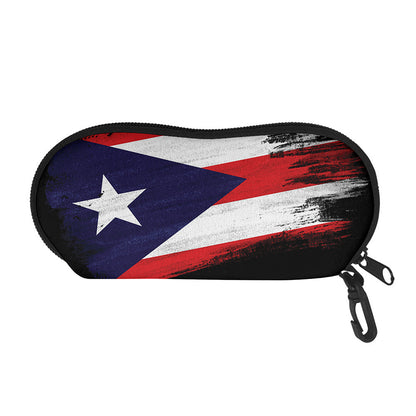 Flag Of Puerto Rico Print Glasses Case