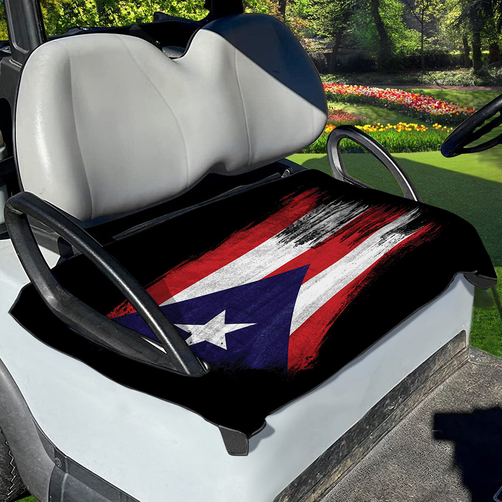 Flag Of Puerto Rico Print Golf Cart Seat Cover