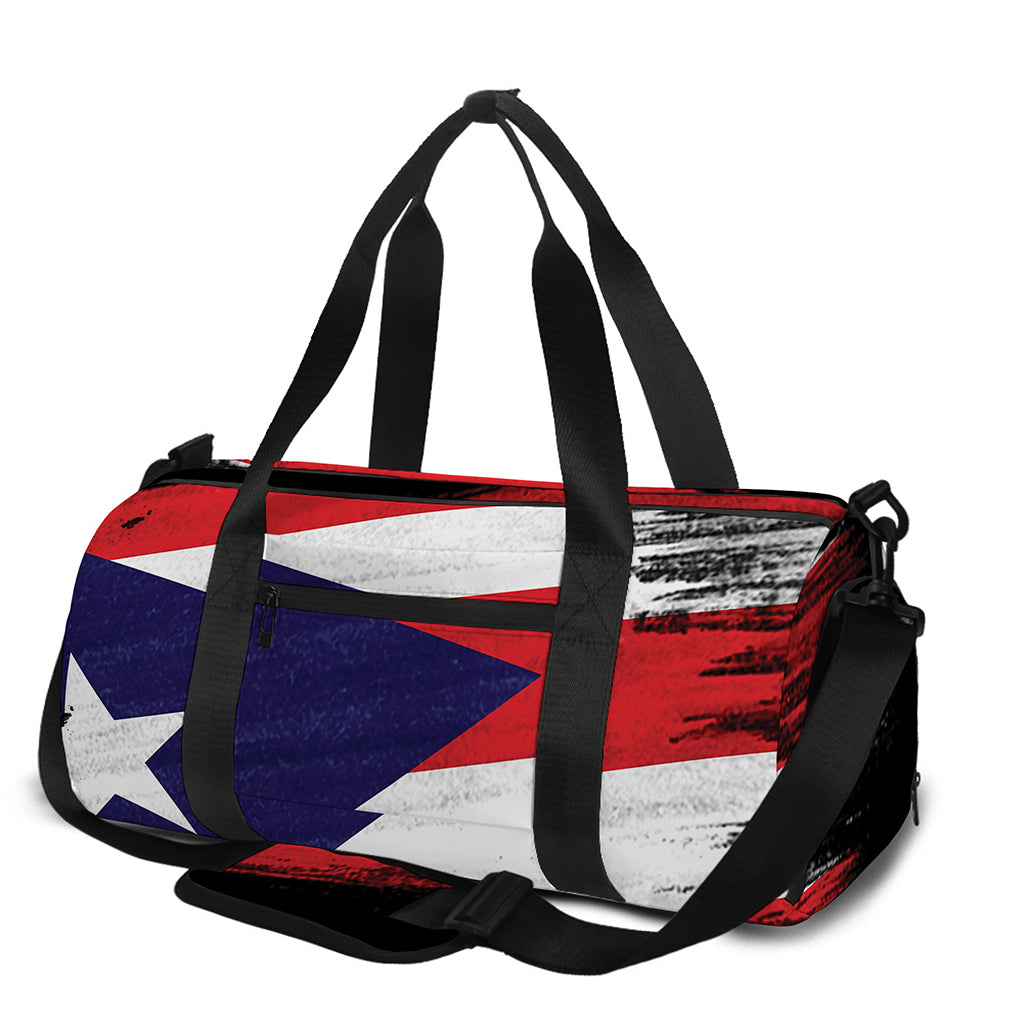 Flag Of Puerto Rico Print Gym Bag