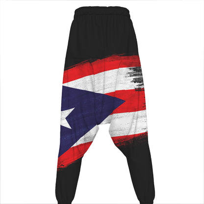 Flag Of Puerto Rico Print Hammer Pants
