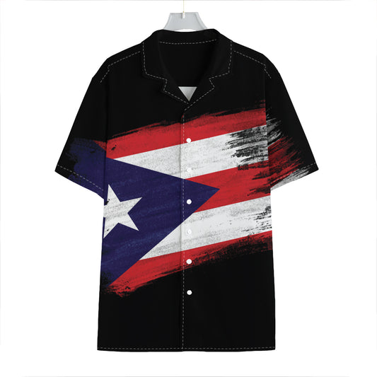 Flag Of Puerto Rico Print Hawaiian Shirt