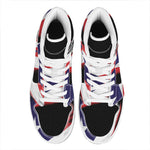 Flag Of Puerto Rico Print High Top Leather Sneakers