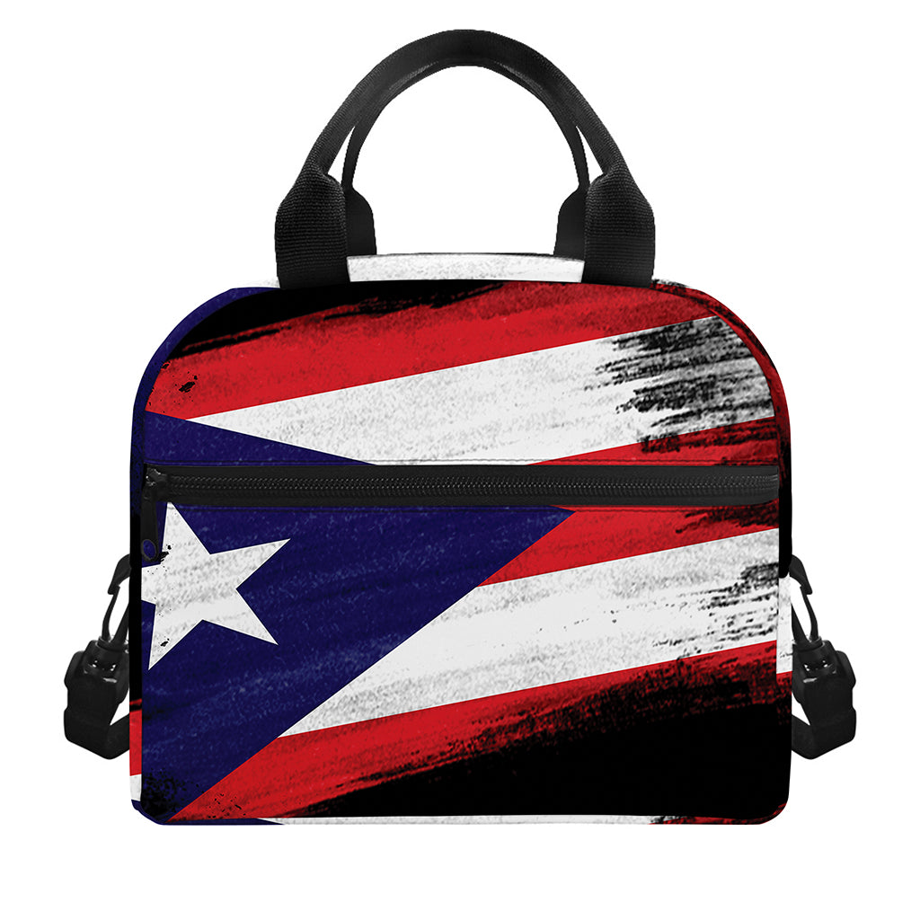 Flag Of Puerto Rico Print Insulated Lunch Bag