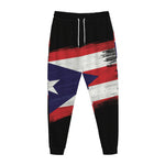Flag Of Puerto Rico Print Jogger Pants