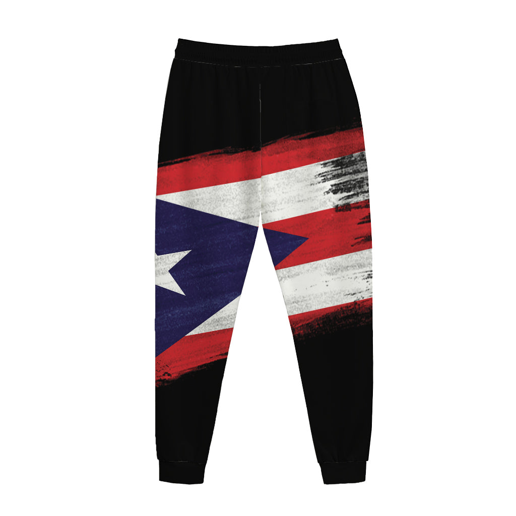 Flag Of Puerto Rico Print Jogger Pants
