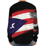 Flag Of Puerto Rico Print Long Sleeve Baseball Jersey