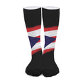 Flag Of Puerto Rico Print Long Socks