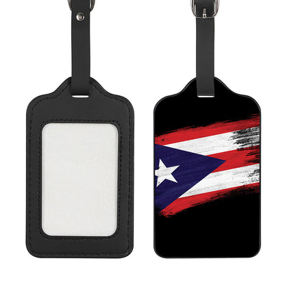 Flag Of Puerto Rico Print Luggage Tag