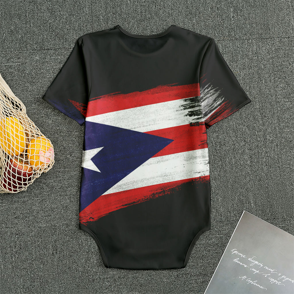 Flag Of Puerto Rico Print Men's Bodysuit