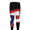 Flag Of Puerto Rico Print Men's Leggings