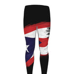 Flag Of Puerto Rico Print Men's leggings