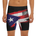 Flag Of Puerto Rico Print Men's Long Boxer Briefs