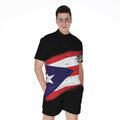 Flag Of Puerto Rico Print Men's Romper