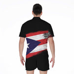 Flag Of Puerto Rico Print Men's Rompers