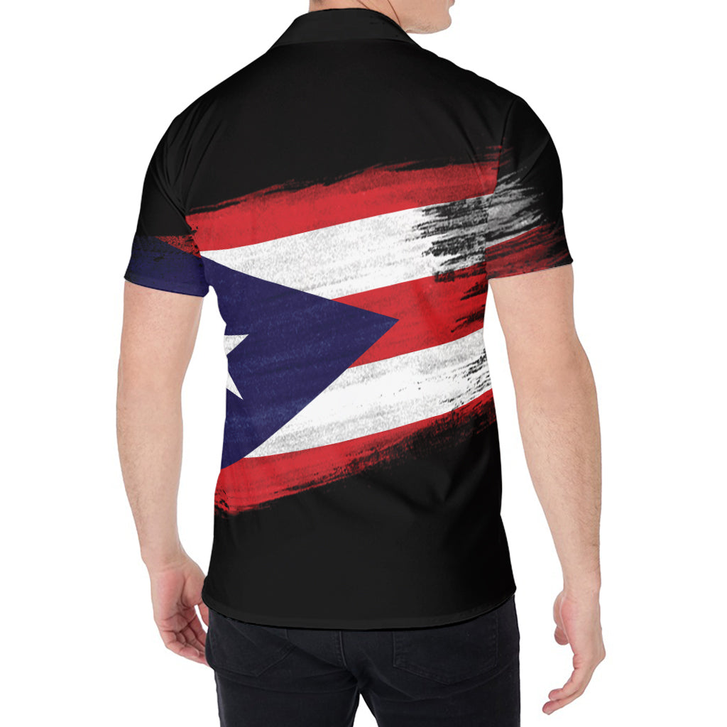 Flag Of Puerto Rico Print Men's Shirt
