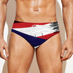 Flag Of Puerto Rico Print Men's Swim Briefs