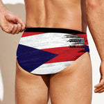 Flag Of Puerto Rico Print Men's Swim Briefs