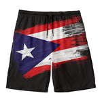 Flag Of Puerto Rico Print Men's Swim Trunks