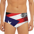 Flag Of Puerto Rico Print Men's Triangle Swim Briefs