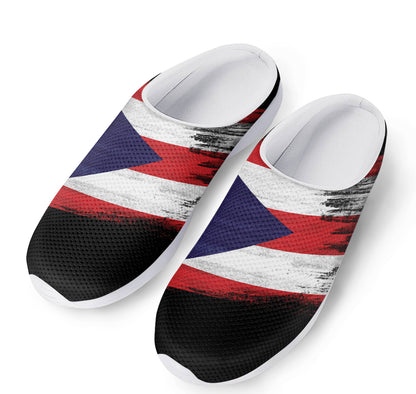 Flag Of Puerto Rico Print Mesh Casual Shoes