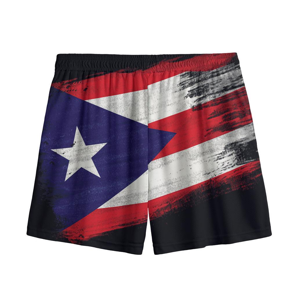Flag Of Puerto Rico Print Mesh Shorts