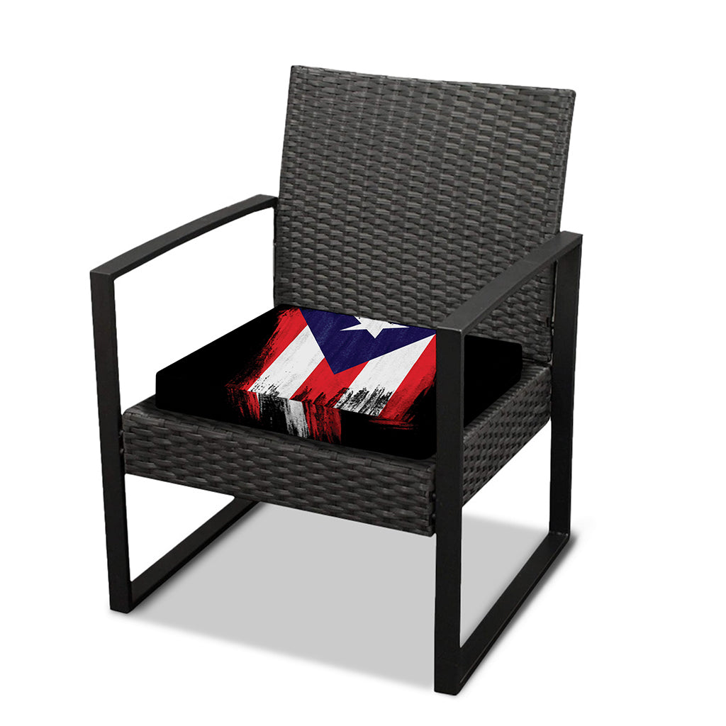 Flag Of Puerto Rico Print Outdoor Seat Cushion Cover