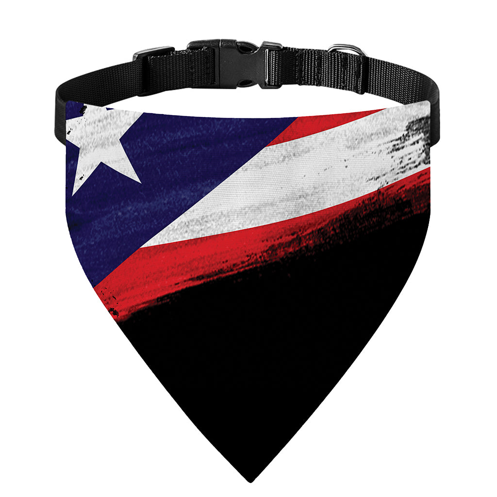 Flag Of Puerto Rico Print Over The Collar Dog Bandana
