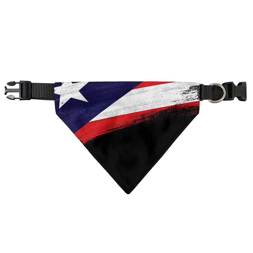Flag Of Puerto Rico Print Over The Collar Dog Bandana