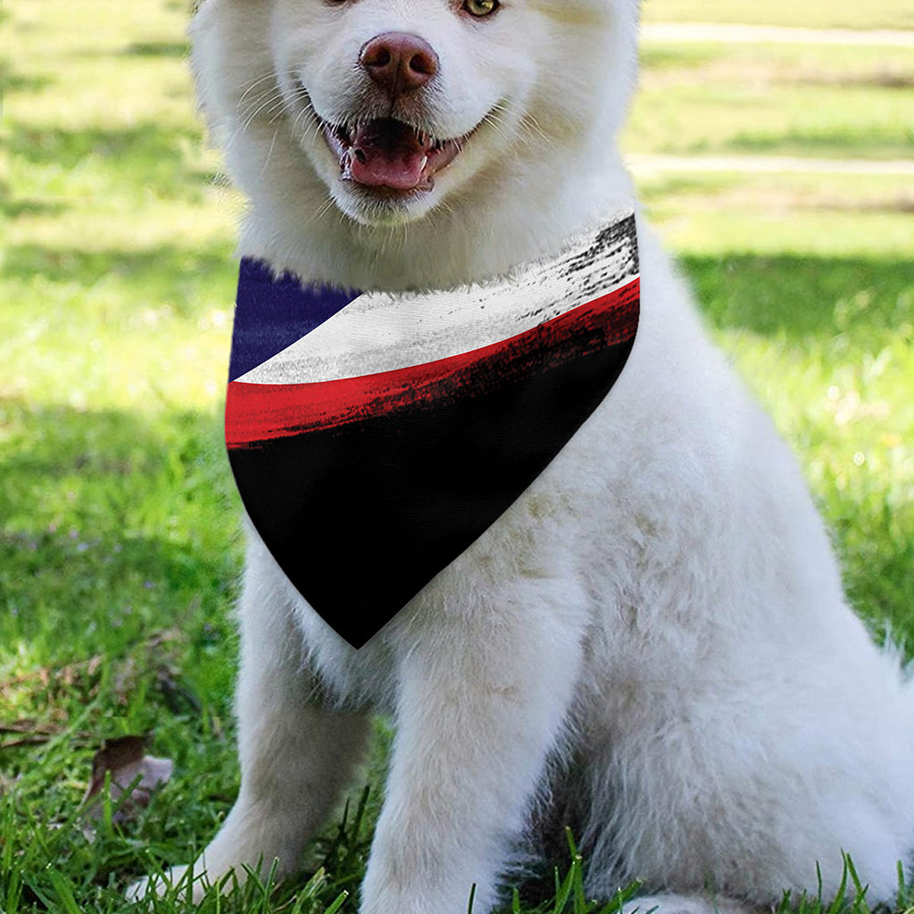 Flag Of Puerto Rico Print Over The Collar Dog Bandana