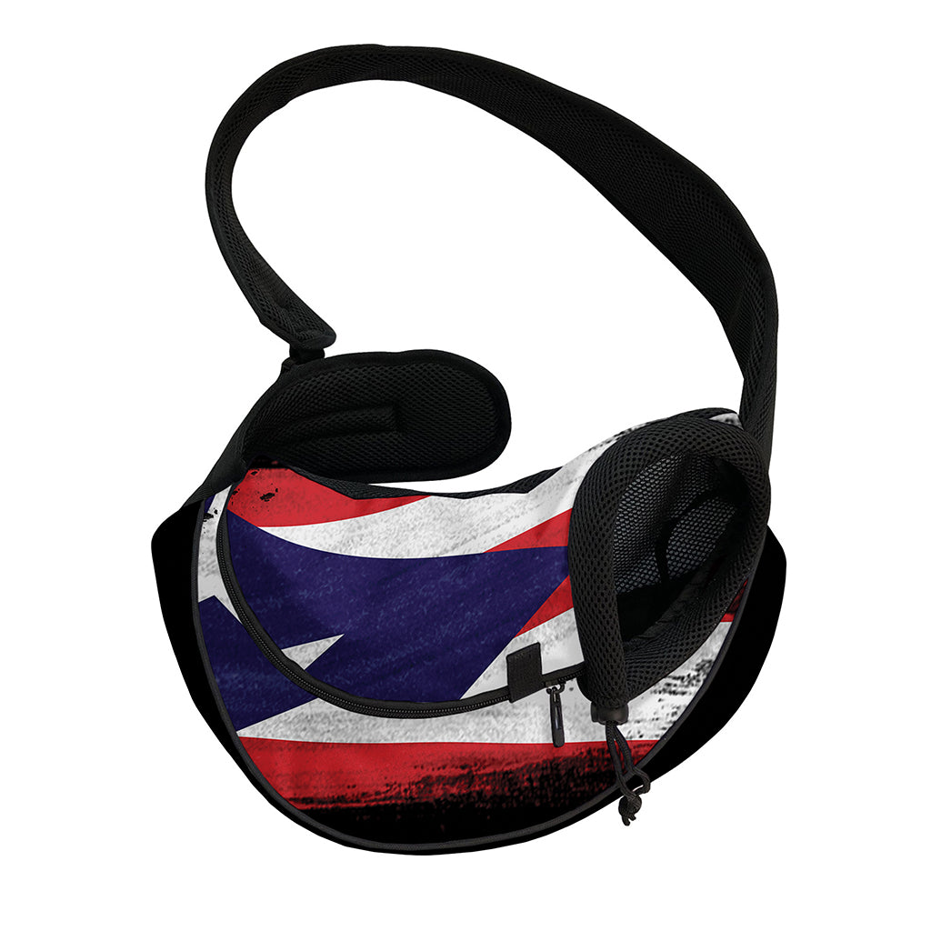 Flag Of Puerto Rico Print Pet Sling Carrier