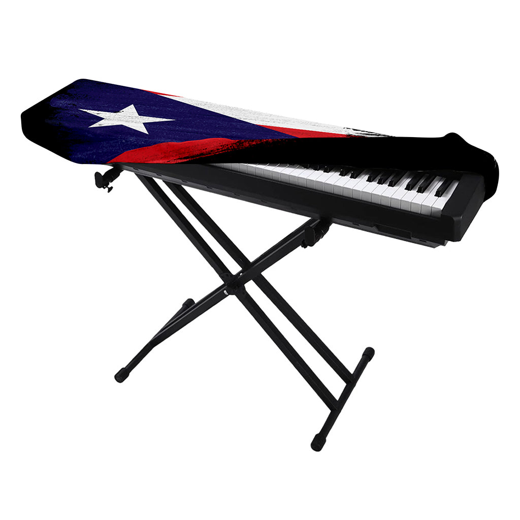 Flag Of Puerto Rico Print Piano Keyboard Cover