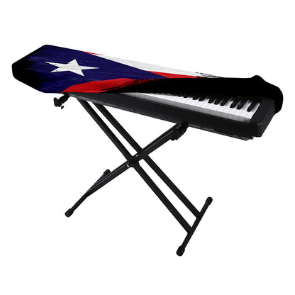 Flag Of Puerto Rico Print Piano Keyboard Cover
