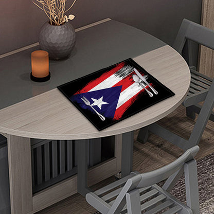 Flag Of Puerto Rico Print Placemat