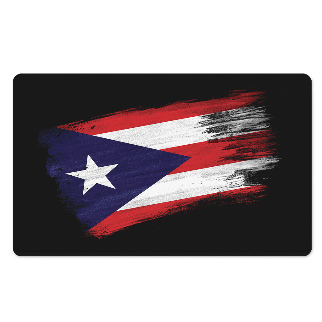 Flag Of Puerto Rico Print Polyester Doormat