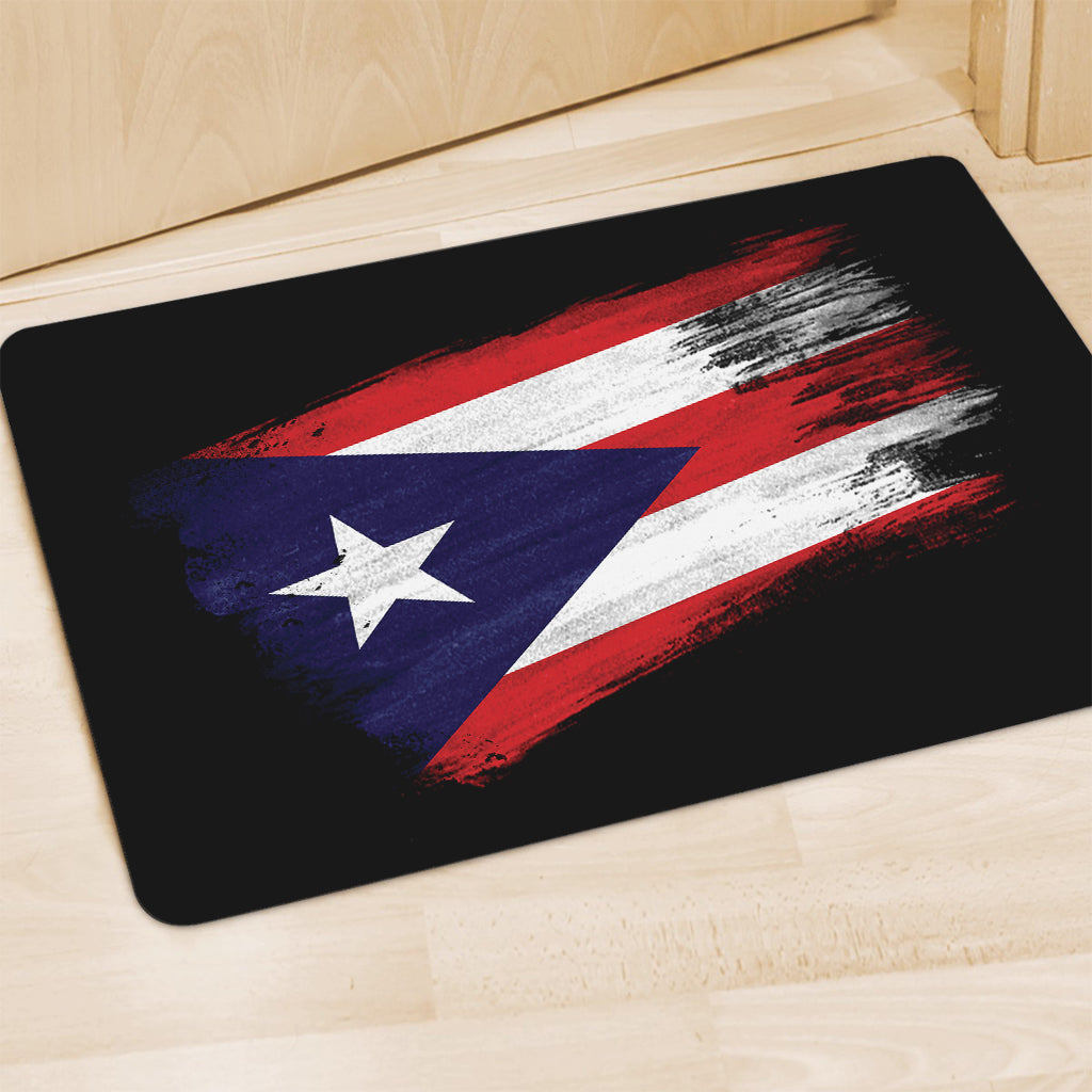 Flag Of Puerto Rico Print Polyester Doormat