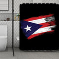 Flag Of Puerto Rico Print Polyester Shower Curtain