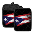 Flag Of Puerto Rico Print Pot Holders With Pocket