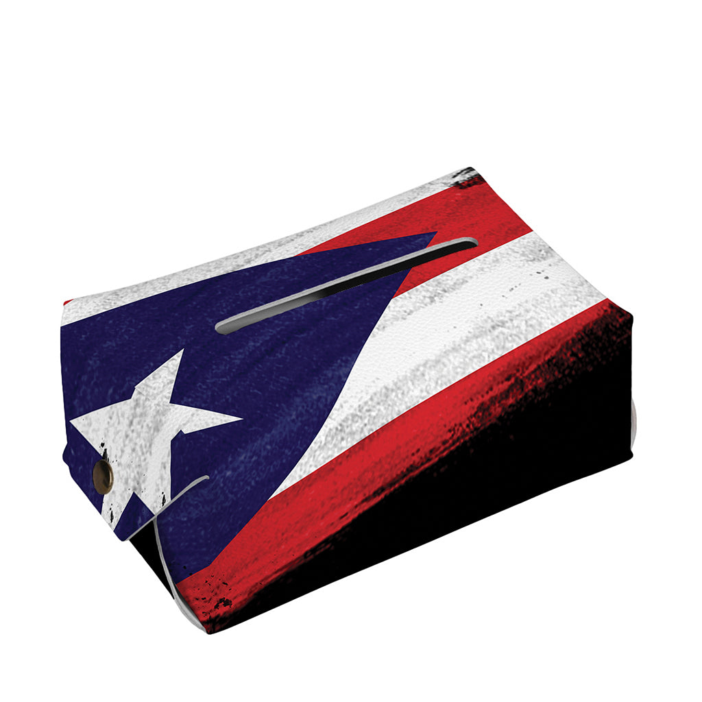 Flag Of Puerto Rico Print Rectangle Tissue Box Cover