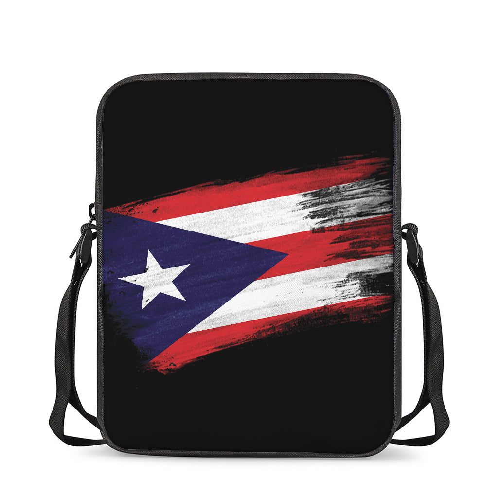 Flag Of Puerto Rico Print Rectangular Crossbody Bag