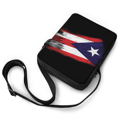 Flag Of Puerto Rico Print Rectangular Crossbody Bag