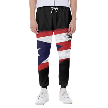 Flag Of Puerto Rico Print Scuba Joggers