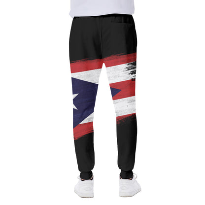 Flag Of Puerto Rico Print Scuba Joggers